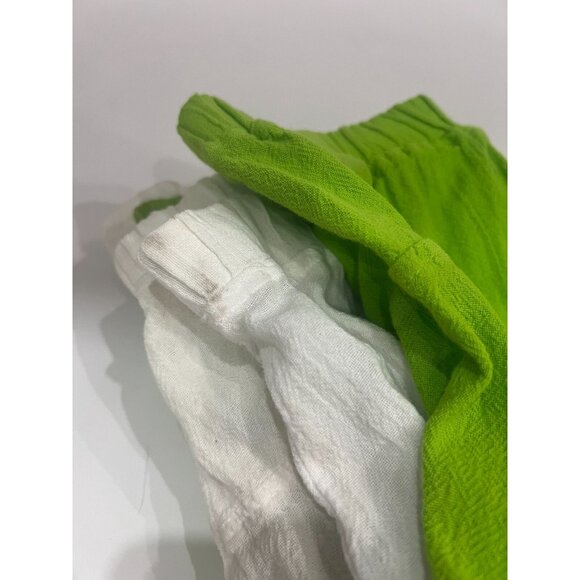 Manta Del Lago Gauze Skirt Women XL Pull On NWT Lot of 2 Beach White Green - Picture 14 of 14